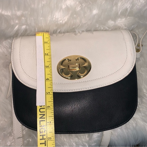 Emma Fox Black/Bone Leather Crossbody - Picture 13 of 16